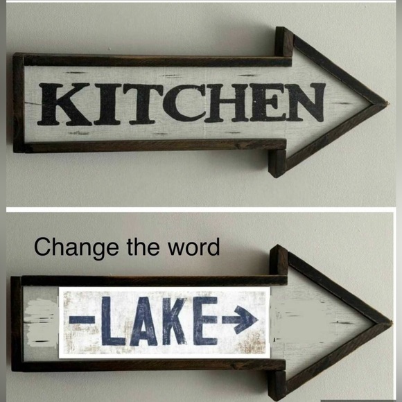 Rustic Kitchen Arrow Sign - Picture 5 of 5